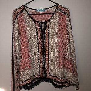flowy pattern top
